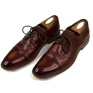 Stacy Adams Dickinson Cap Toe Oxford Cognac Men's Dress Shoes 9.5M 25066-221